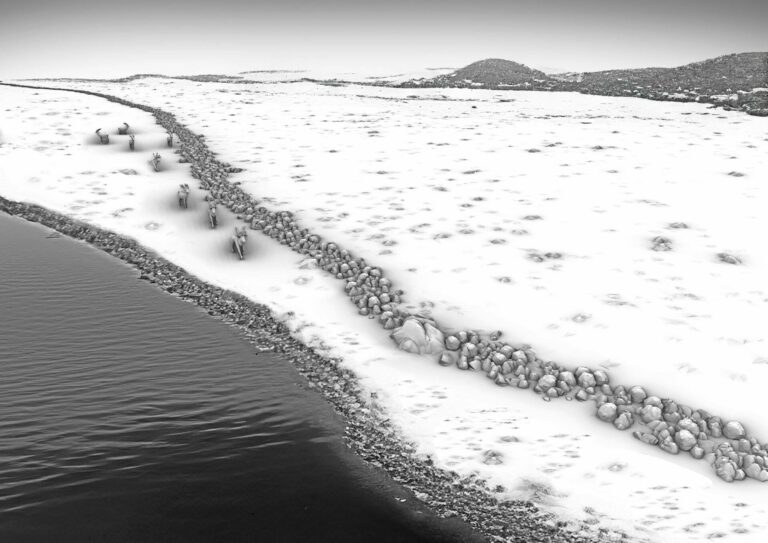 Reconstruction of the stone wall based on multibeam bathymetric data and the underwater 3D model (© Michal Grabowski)