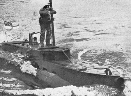 X-Craft tokio tipo, kuris buvo naudojamas reide Tirpitz