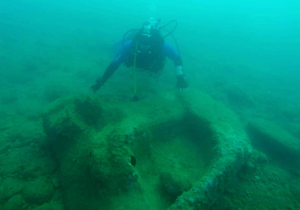 Diver at the site in 2022 (BC Sicily Underwater Group)