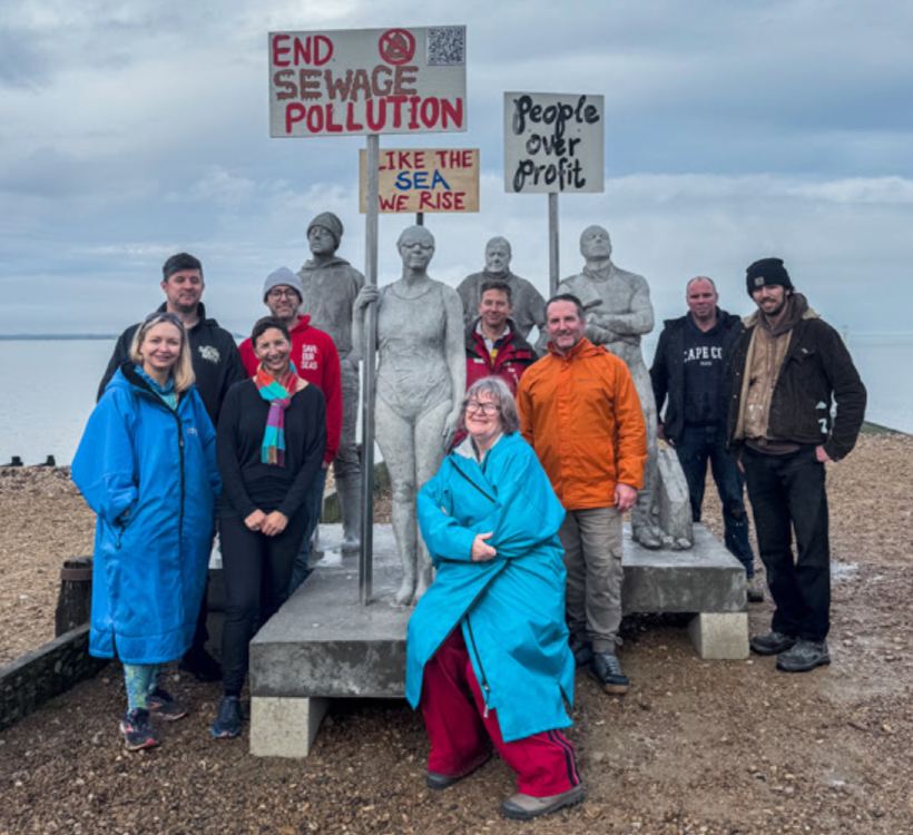 Members of the SOS Whitstable protest group (Jason deCaires Taylor)