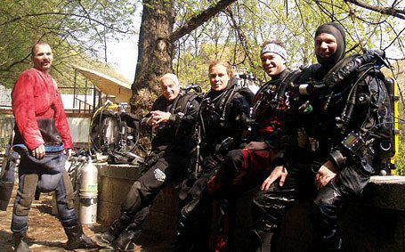 Dive team and guide Zsolt