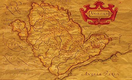 Karta över Anglesey