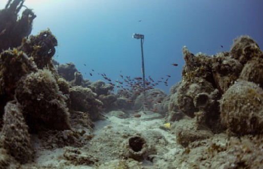 Мястото на Перистера, гледано от камерата за подводно наблюдение (EAA)