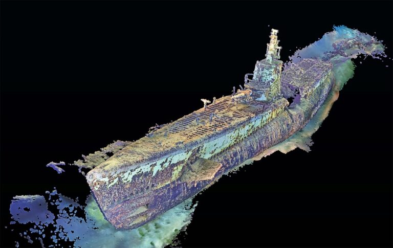 4D photogrammetry model of the USS Harder wreck site by The Lost 52 Project