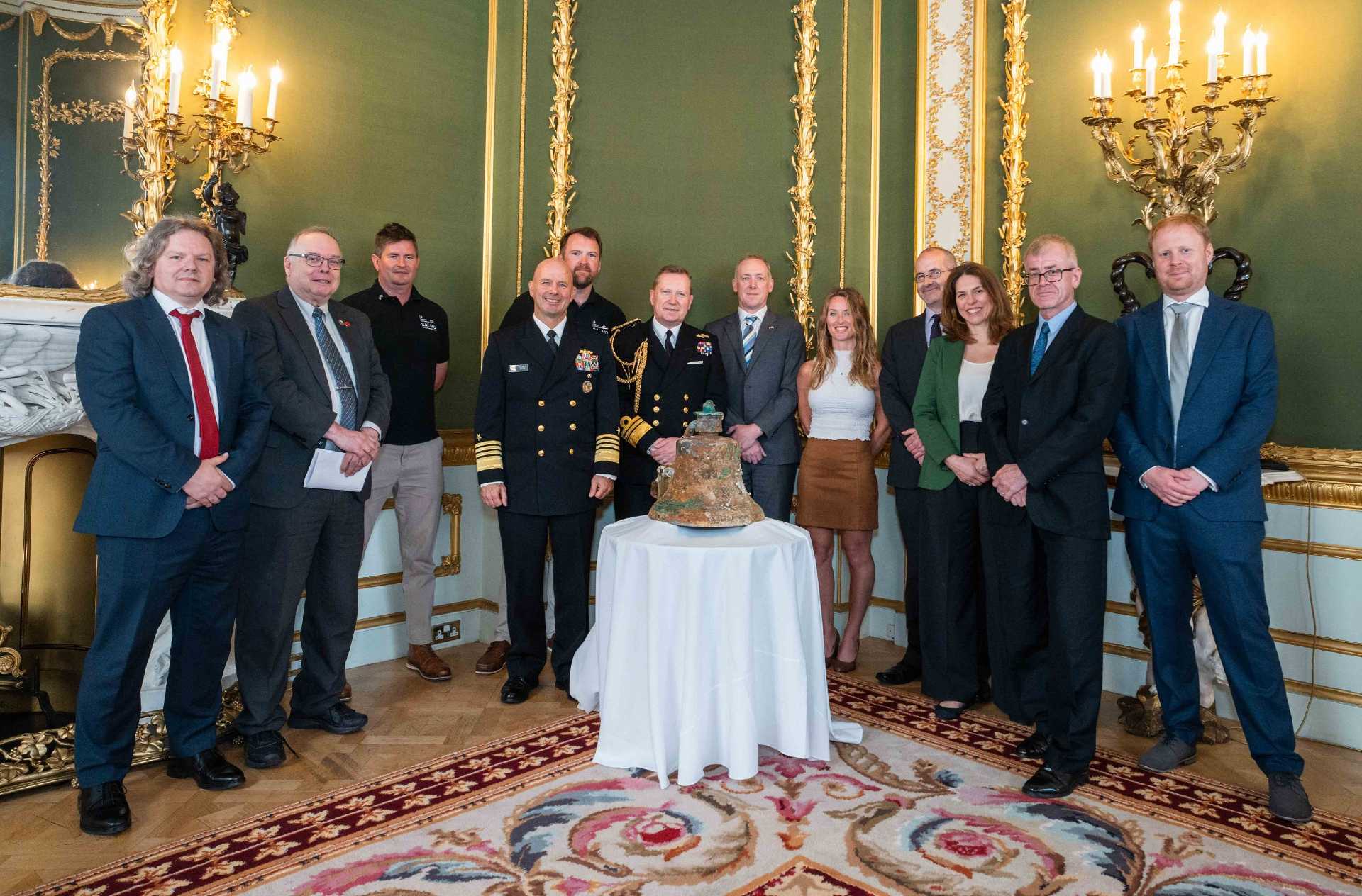 Ship's bell from first WW1 US destroyer casualty returned