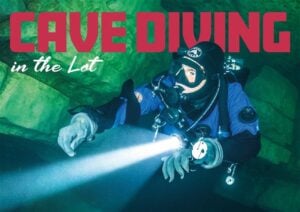 Checking on images mid-dive|Kit prepped and ready to go|Heading into the cave system|Checking on images mid-dive|Checking on images mid-dive
