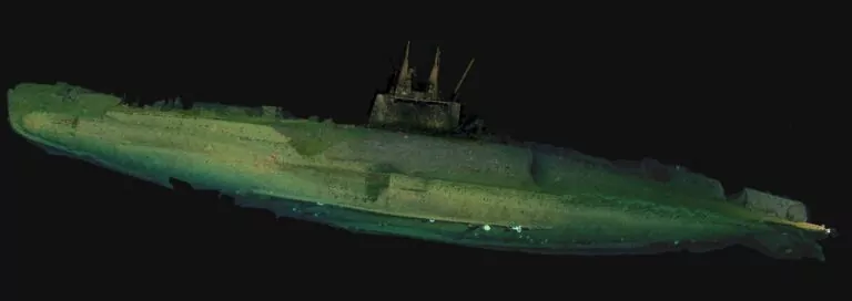 Se ha modelado todo el submarino F-1 (Zoe Daheron / © Woods Hole Oceanographic Institution)