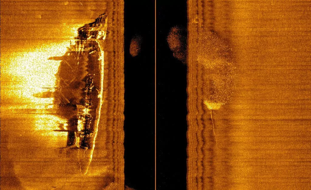 Ronioci pronašli posljednju nestalu krstaricu RN iz Prvog svjetskog rata Sken HMS Nottingham (ProjectXplore)