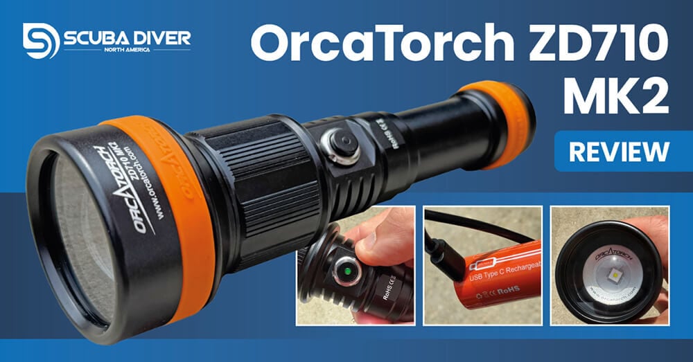 OrcaTorch ZD710 MK2 Dive Torch Review: Adjustable Beam and 1500