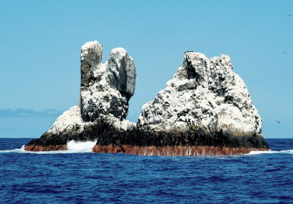 Roca Partida in the from the surface in the Revillagigedo Archipelago
