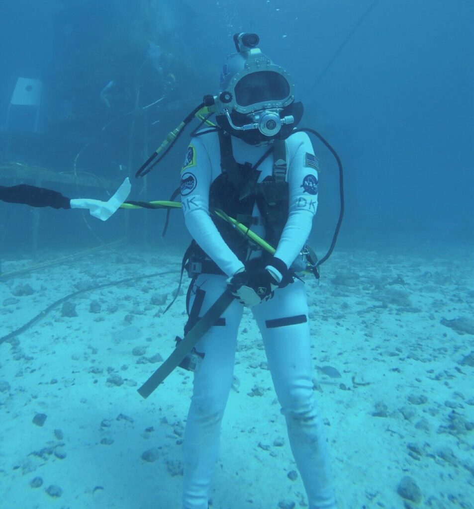 Dawn Kernagis Q&A: Cave Exploration, DEEP Science, and the Future of Living Underwater 3 Dawn Kernagis during NASA NEEMO underwater expedition off Florida Keys