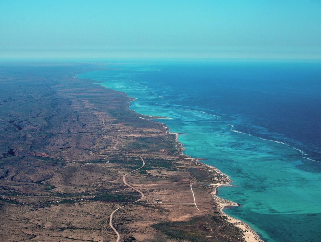 Ningaloo Reef Dive Guide: Exploring Exmouth, Coral Bay and Australia’s Coral Coast 1 Aerial view of Ningaloo Reef off Exmouth, Western Australia