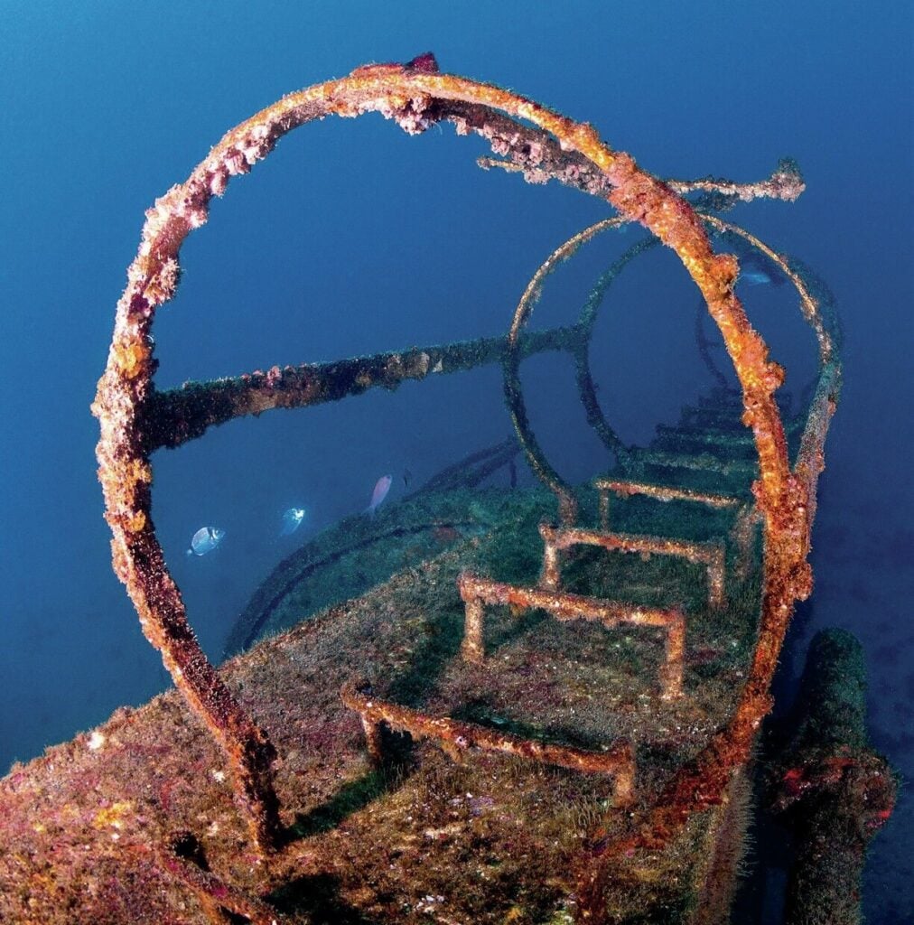 The ladder up the mast of the Sun Swale wreck