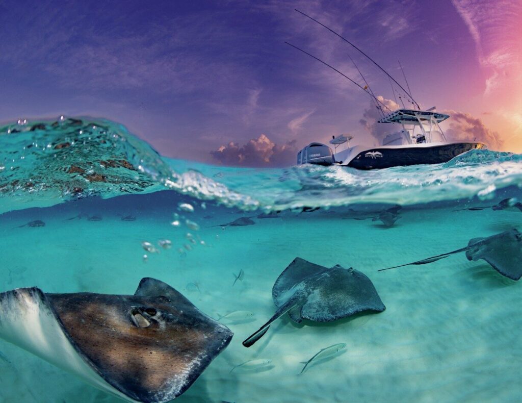 Split level photo in the Cayman Islands