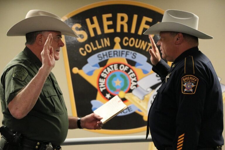 William Armstrong being sworn in as Assistant Chief Deputy Sheriff in 2024