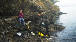 The researchers during their DAS test off San Juan Island (University of Washington Bothell)
