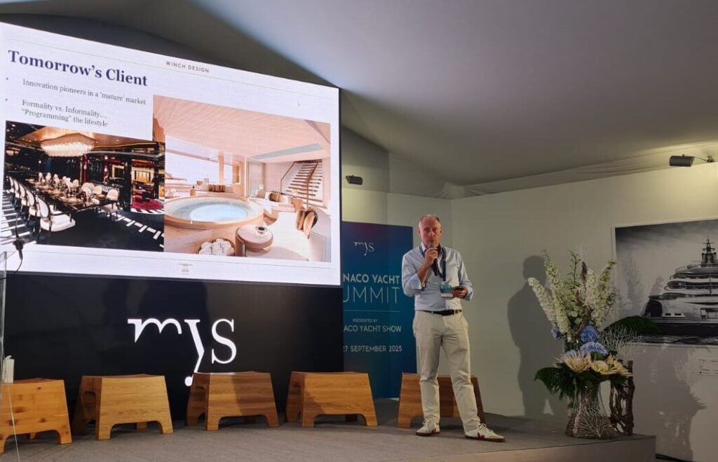 When will scuba make it aboard the superyachts? 8 Jim Dixon of Winch Design onstage