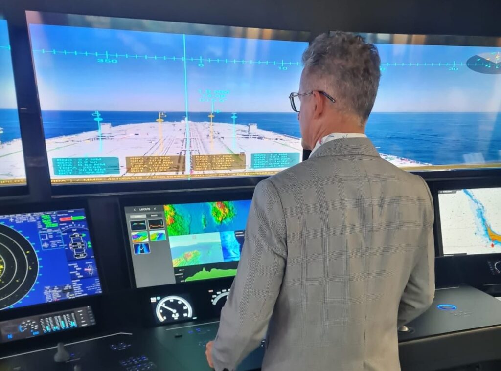 When will scuba make it aboard the superyachts? 6 John Kean on the bridge of a superyacht