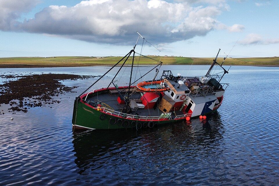 The grounded Jean Elaine in July 2024