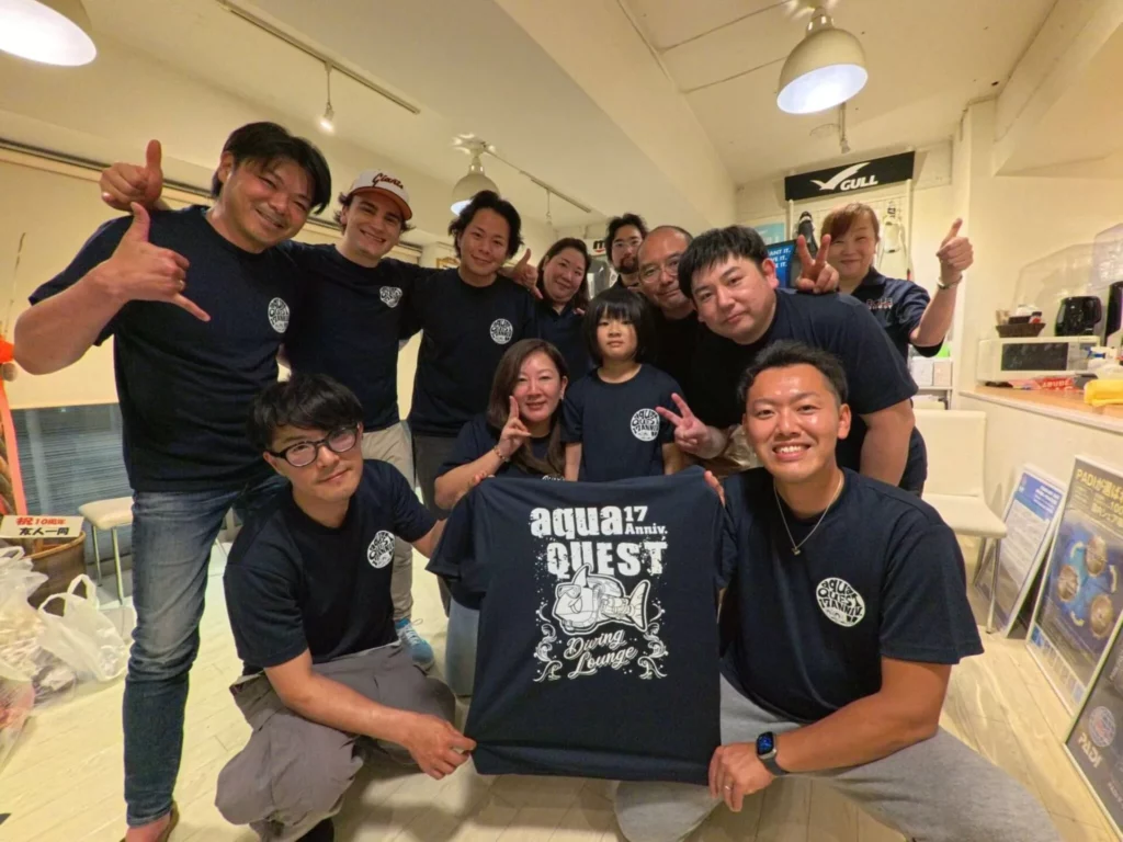 Aqua Quest staff celebrating their 18th anniversary recently (Diving Lounge Aqua Quest)