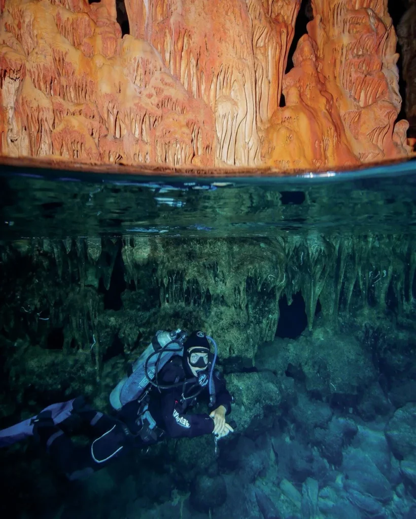 Part of Elephant Cave described as the ‘ice cream wall’