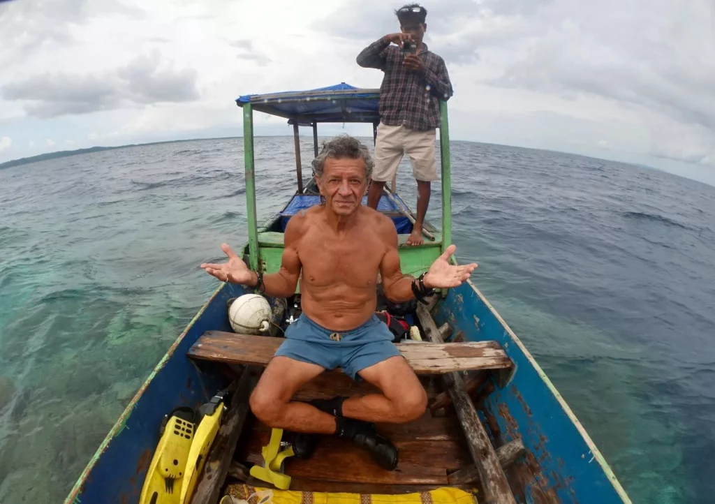 Pierre Constant on the prahu