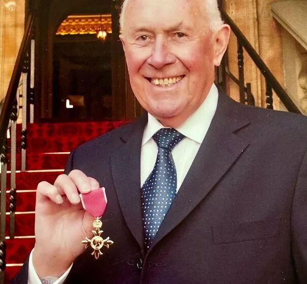 Larn with his OBE in November 2009