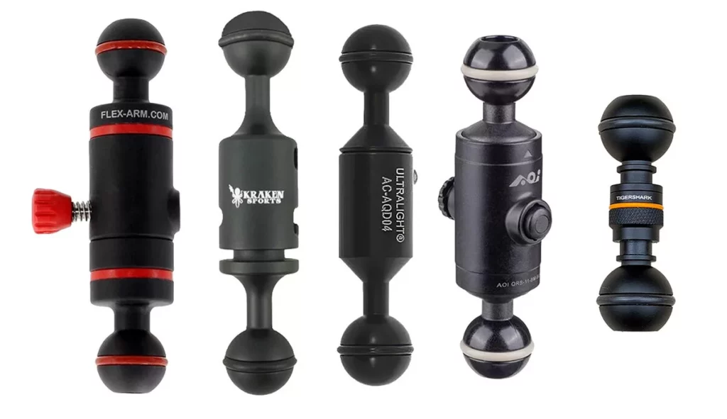 Comparison: Most quick-disconnect solutions from brands like AOI, Flex-Arm, and Kraken average 4 inches in length and are quite robust. While great for strobes, I find them too bulky for focus lights.