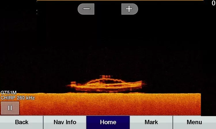 Shipwreck-hunters take time to dive prime Lakes quarry 4 Shipwreck: Sonar view of the Lac La Belle (Paul Ehorn)