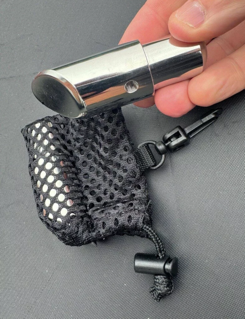 The stainless steel weight slugs are used for buoyancy