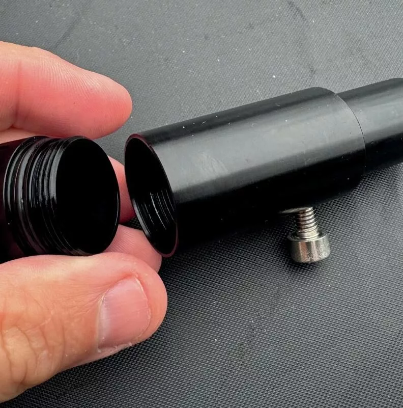 Handy little canisters that slot into the weight pockets on the Vector Pros to hold o-rings and other small spares.