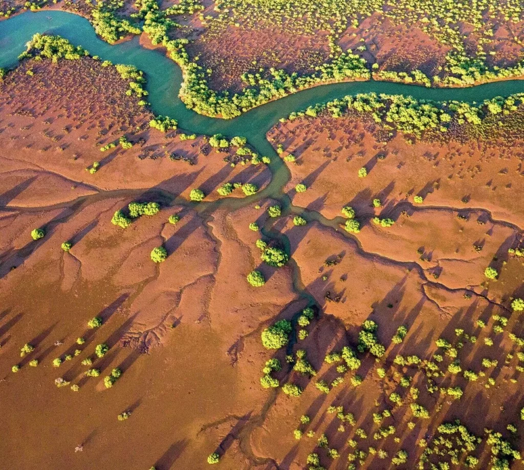 Aerial view of the Exmouth Gulf