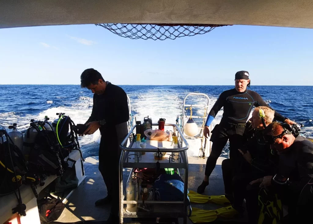 Divers prepare as Giant Stride gets underway (John Christopher Fine 2026)