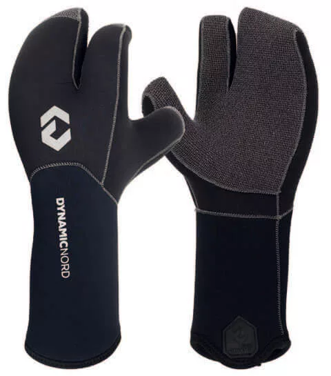 Latest Scuba Diving Gear: Huawei Watch Ultimate 2, Shearwater Mods & Cold Water Essentials 11 DynamicNord GL-70 7mm three-finger neoprene diving gloves with Kevlar palms and fingertips.
