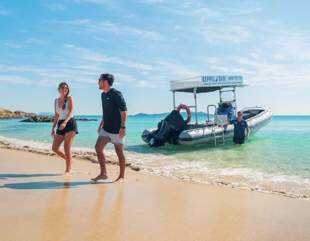 Exploring the Keppel islands by boat is a blast