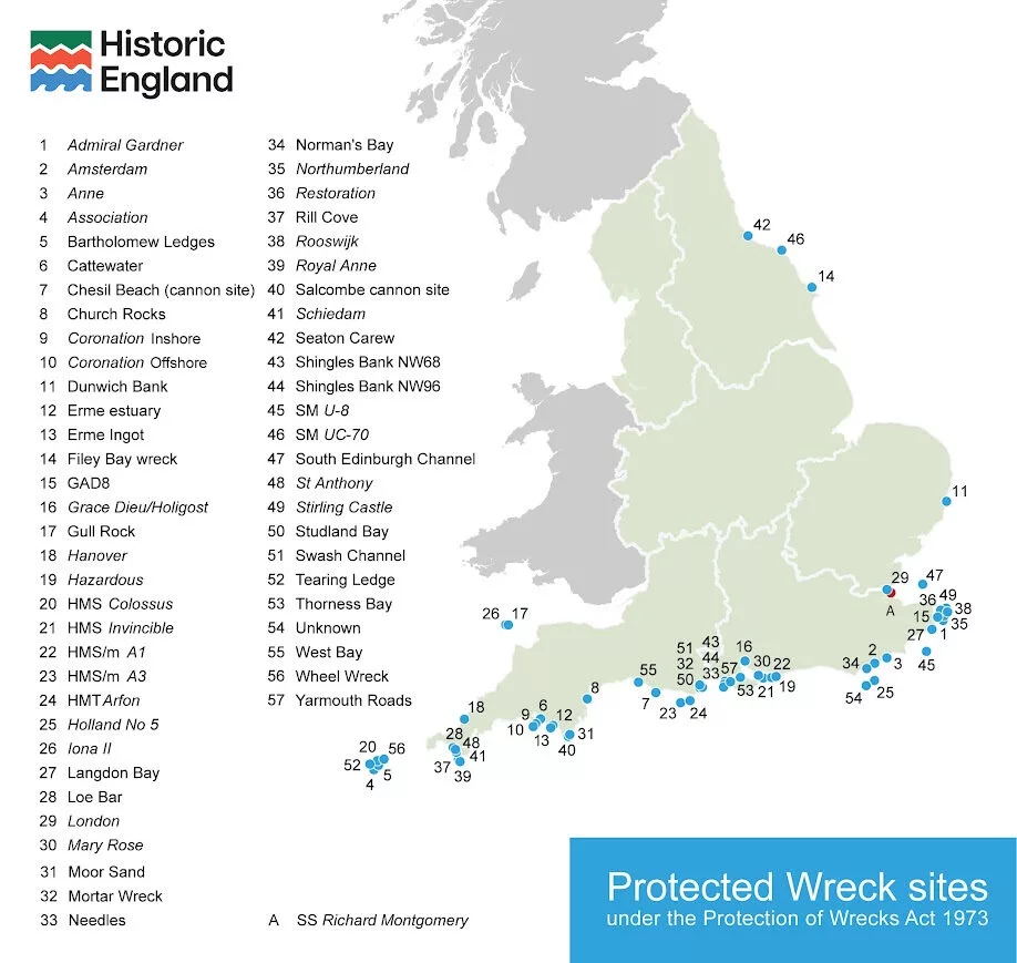 Underwater Protected Places in England (HE)