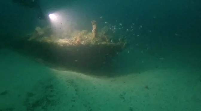 The City of Hobart still had a clipper bow - later steamships had dead bows (Duncan Patterson / GUE / Dive Centre Bondi)