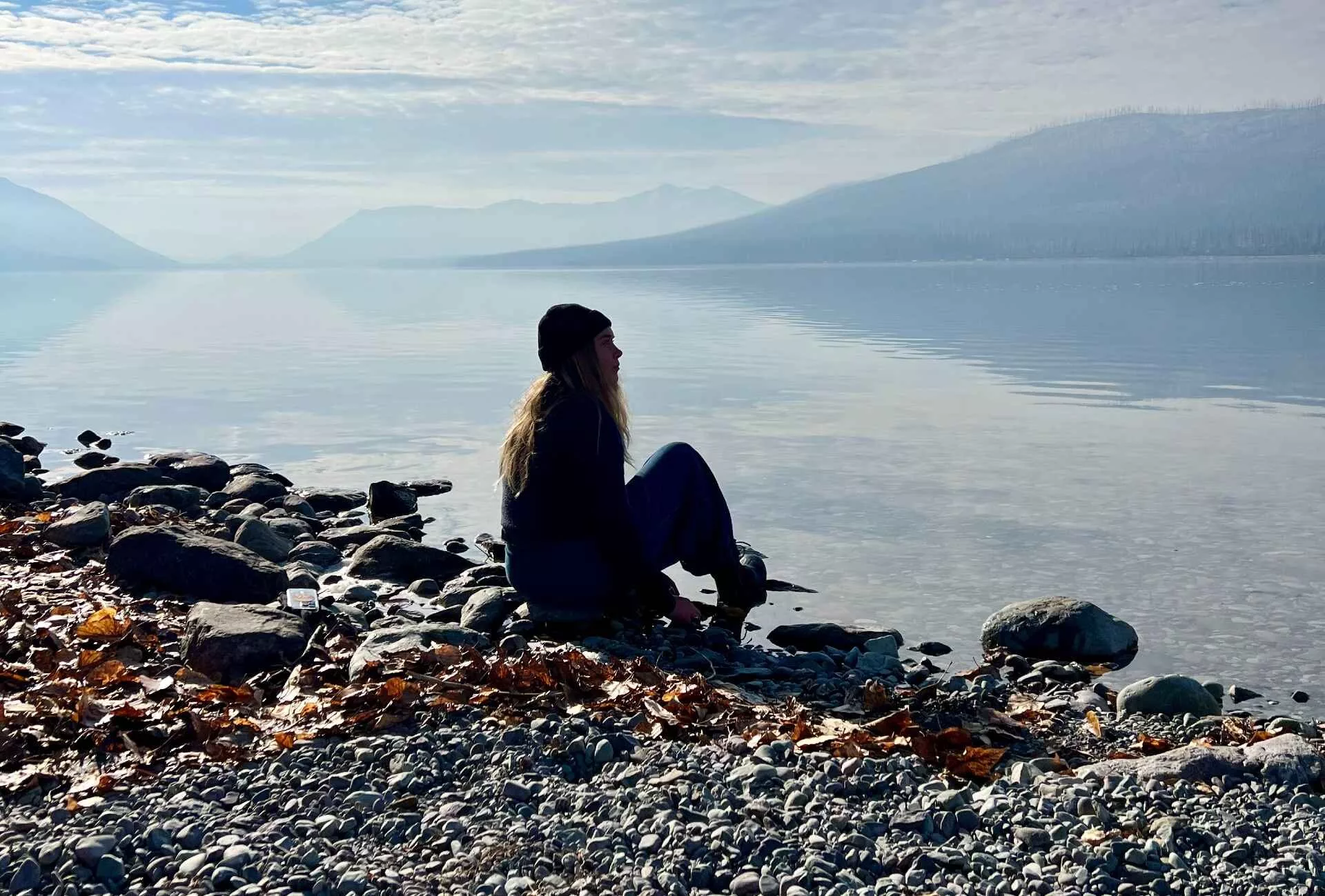 The director's daughter Mariposa Ristau at the site where her friend died (FilmWest)