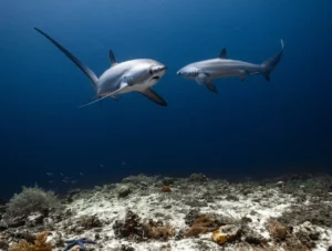Thresher sharks (Dani Escayola, Ocean Image Bank)