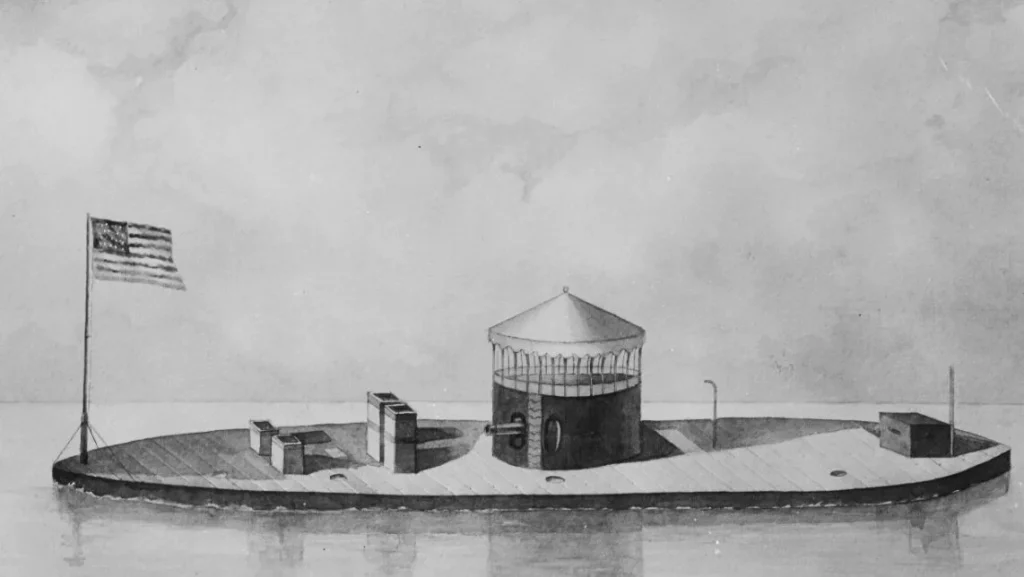 Contemporary illustration of USS Monitor (NOAA)