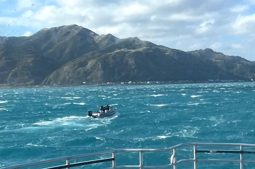 Passengers called police after skipper went off diving 1 Skipper went diving: Police spot the missing boat (New Zealand Police)