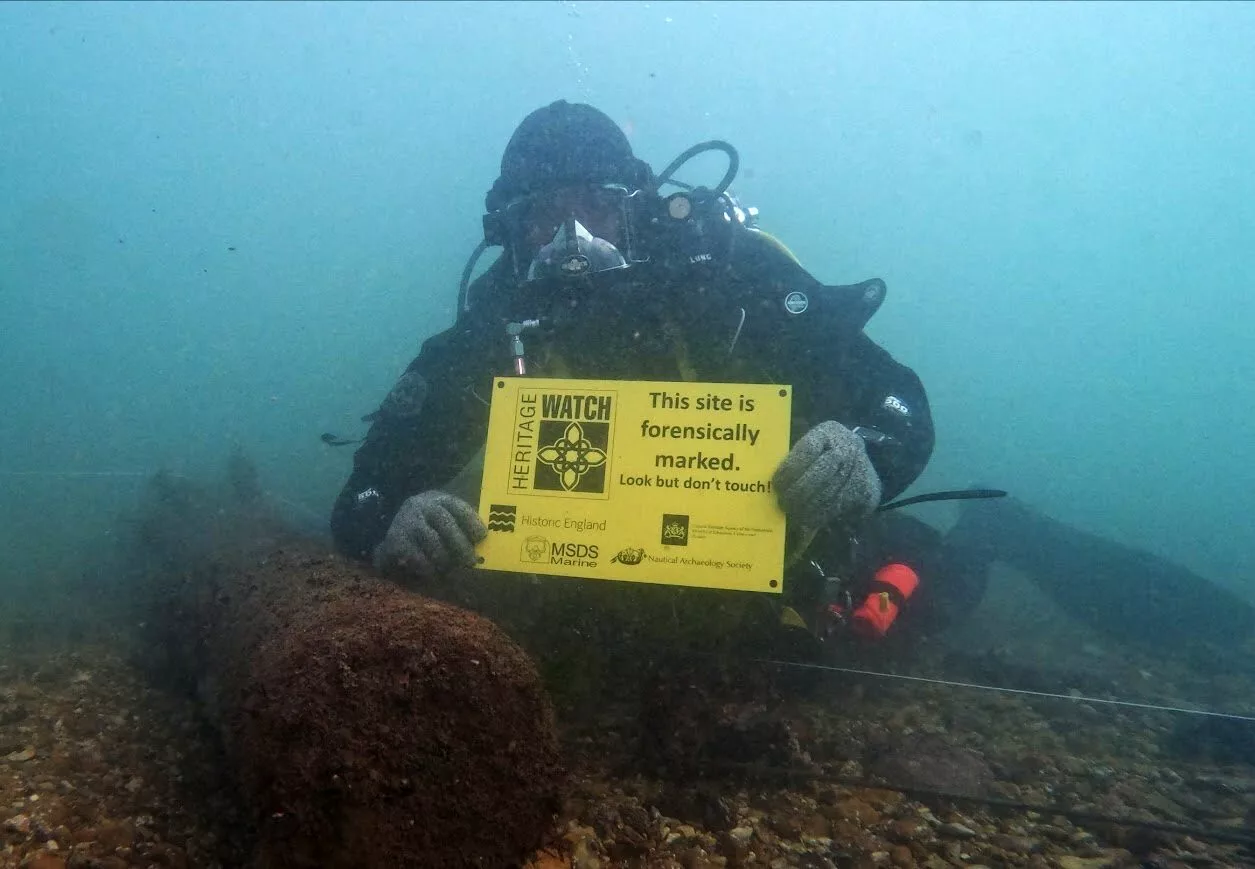 UK underwater law enforcement is being ramped up through measures such as forensic marking of artefacts (HE)