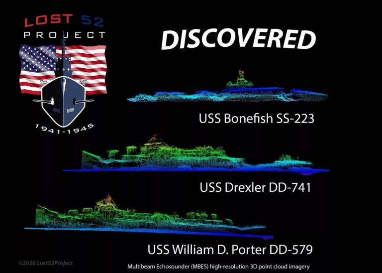 Three US shipwrecks from WW2 have been located (Lost 52 Project)