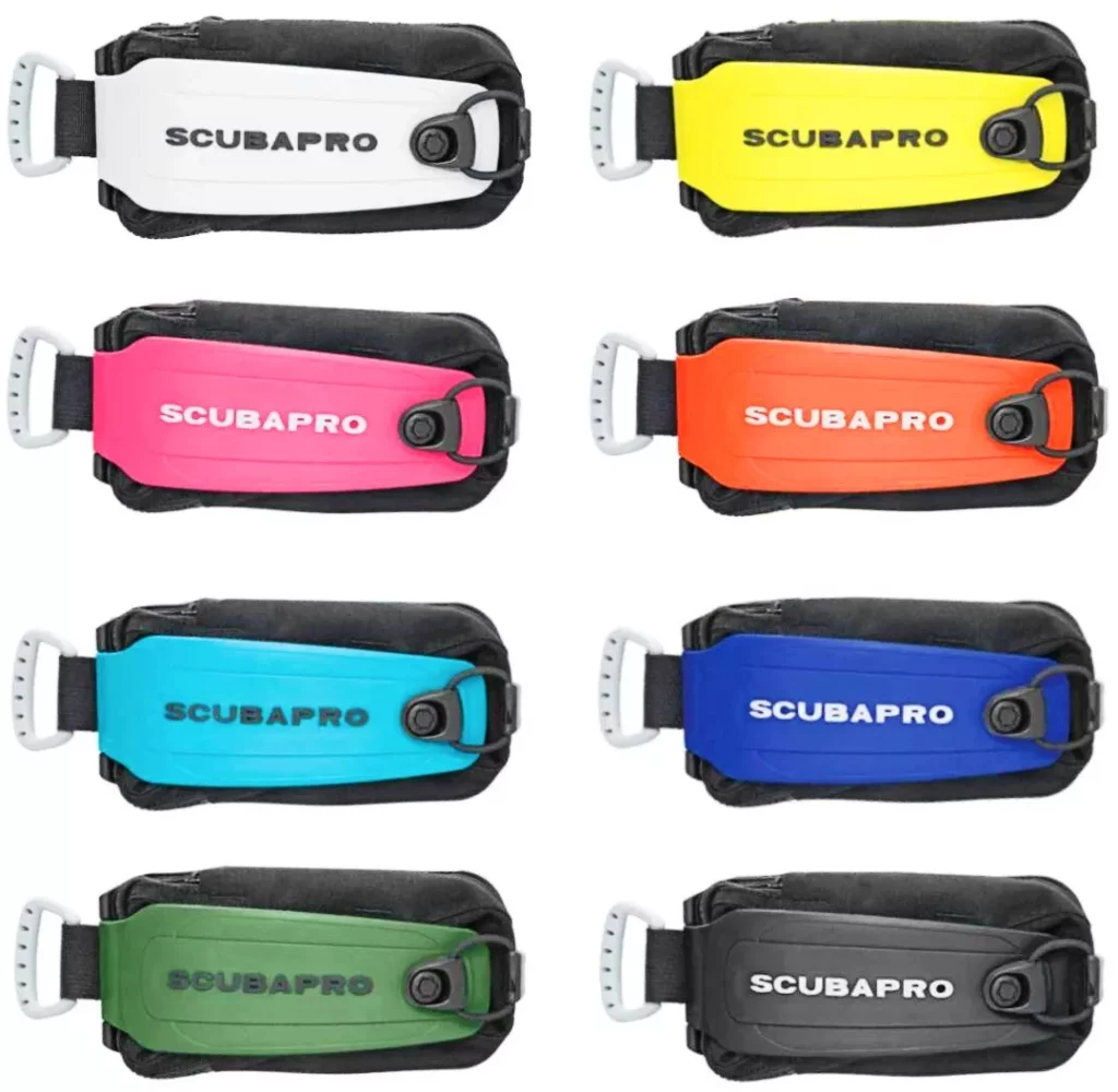 The weight-pockets come in eight colours