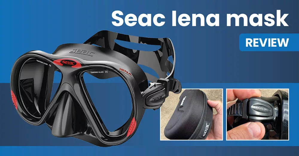Gear Test Extra review graphic for the SEAC Iena twin-lens diving mask.