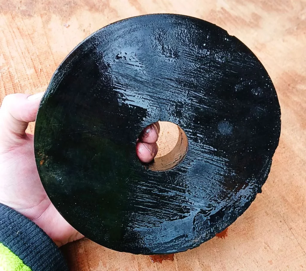 Sheave from pulley block (Viking Ship Museum in Roskilde)