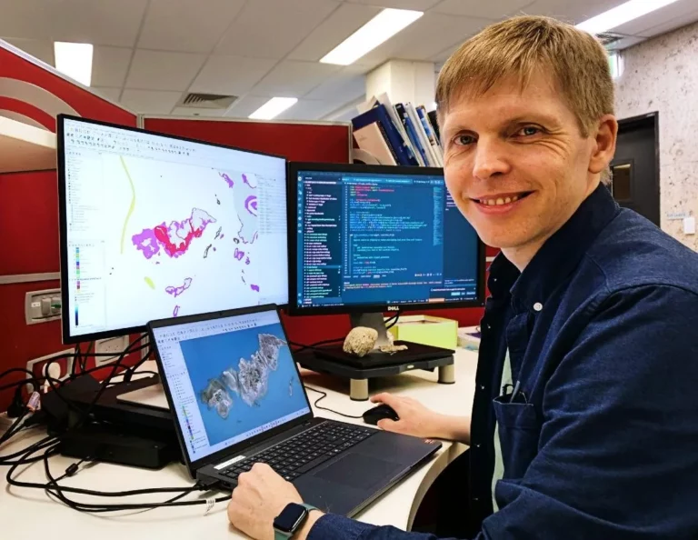 Coral detective: Dr Eric Lawrey working on the project to reveal coastal reefs (Luke Lythgoe / AIMS)