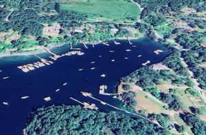 Docking area in Degnen Bay on Gabriola Island, BC
