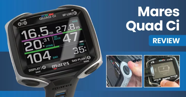 A Gear Test Extra feature banner for the Mares Quad Ci dive computer review.