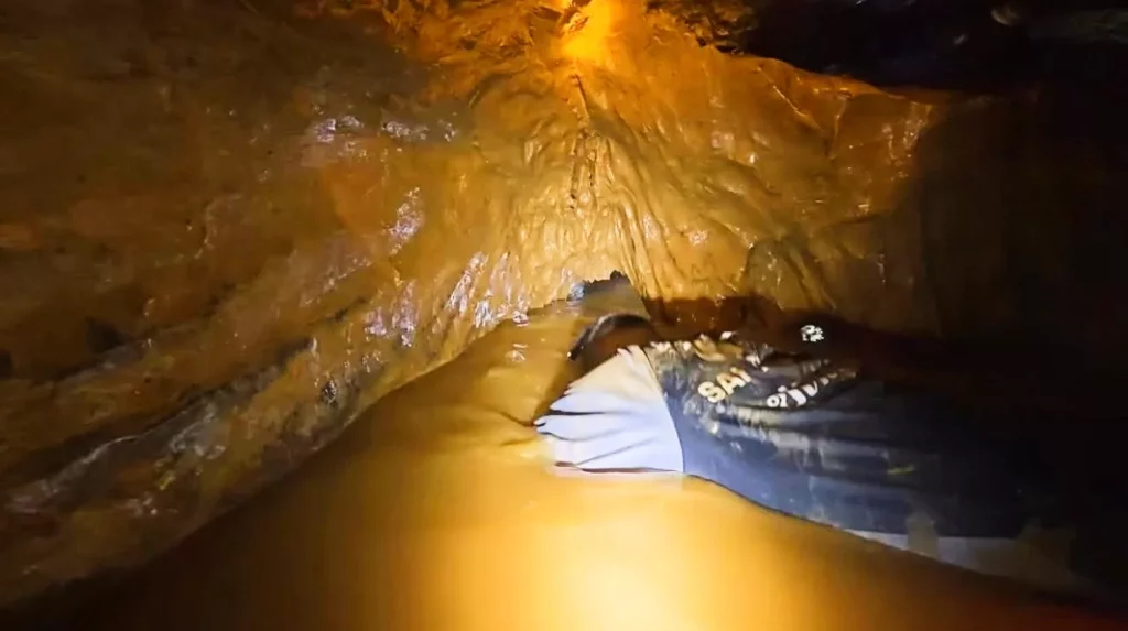 Conditions inside the flooded cave system